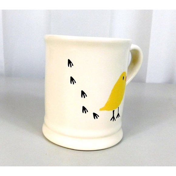 Magenta Baby Chick w/Footprints Coffee Mug Large White Oversized Porcelain 22 oz - Picture 2 of 8